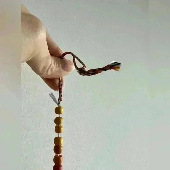 Red Elephant Jewelled Hanging Art Beaded  Wall Home Decor Bohemian Children Kids - Picture 8 of 8